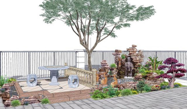 別墅花園設計里添加個魚池設計怎么樣？